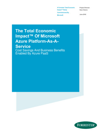 Impact Of Microsoft Azure Platform-As-A- Service - SADA
