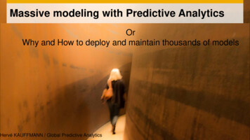 Massive Modeling With Predictive Analytics
