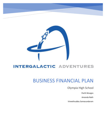 Business Financial Plan - FBLA-PBL