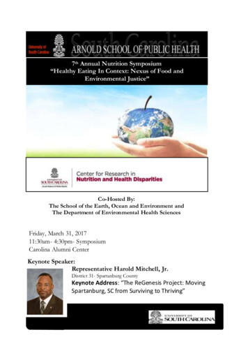 The Center For Research In Nutrition And Health Disparities, And . - Sc