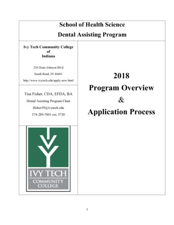 Program Overview Application Process - Ivy Tech Community College Of .