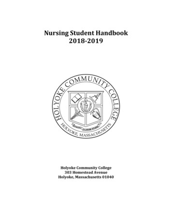 Nursing Student Handbook 2018-2019 - Holyoke Community College