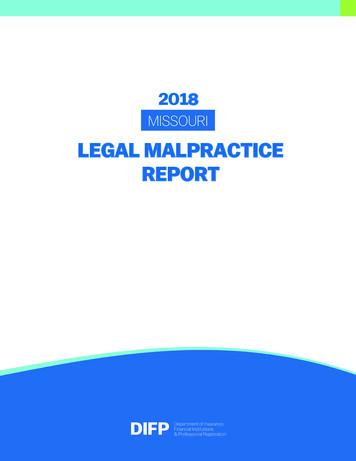LEGAL MALPRACTICE REPORT - Missouri