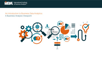 An Introduction To Business Data Analytics: A Business .