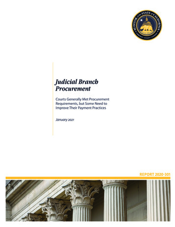 Judicial Branch Procurement - California State Auditor