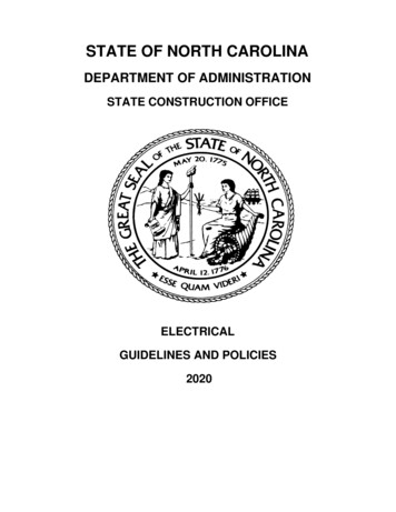2020 Electrical Guidelines - NC