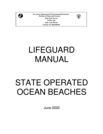 LIFEGUARD MANUAL STATE OPERATED OCEAN BEACHES