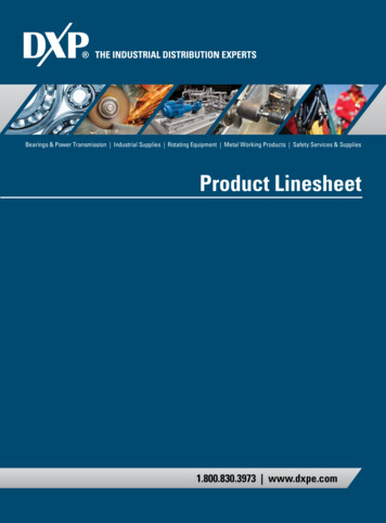 Product Linesheet - DXP Enterprises