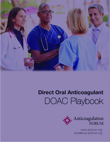Direct Oral Anticoagulant DOAC Playbook