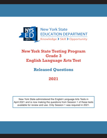 New York State Testing Program Grade 3 English Language .