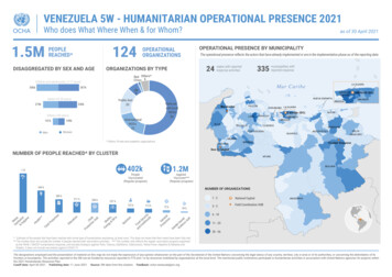 VENEZUELA 5W - HUMANITARIAN OPERATIONAL PRESENCE 2021 - ReliefWeb