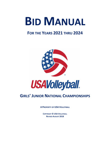 ACKNOWLEDGMENT AND COMMENTARY - USA Volleyball