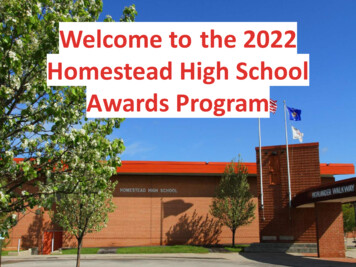 Welcome To The 2022 Homestead High School Awards Program