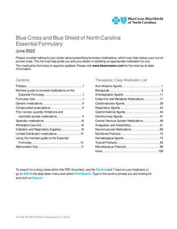 Blue Cross And Blue Shield Of North Carolina (Blue Cross NC) June 2022 .