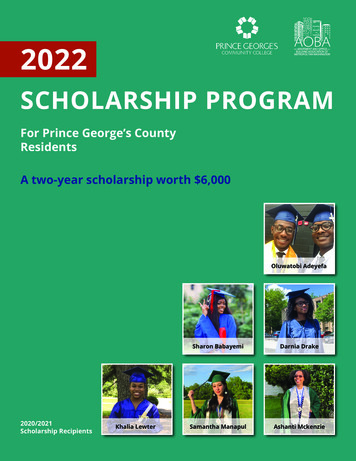 For Prince George's County Residents A Two-year Scholarship Worth 6,000