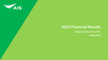 1Q22 Financial Results - AIS