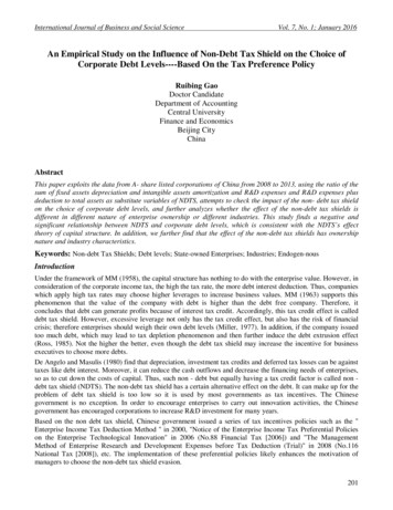 An Empirical Study On The Influence Of Non-Debt Tax Shield On The .