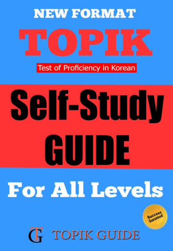 First Published: 2014 TOPIK GUIDE Seoul, South Korea Www .