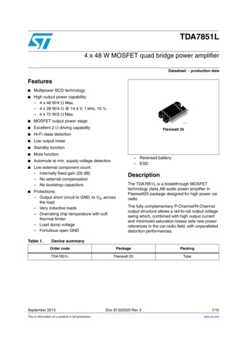 4 X 48 W MOSFET Quad Bridge Power Amplifier - Farnell