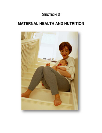 MATERNAL HEALTH AND NUTRITION