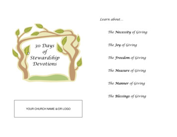 30 Days Of Stewardship Devotions - Storage.cloversites 