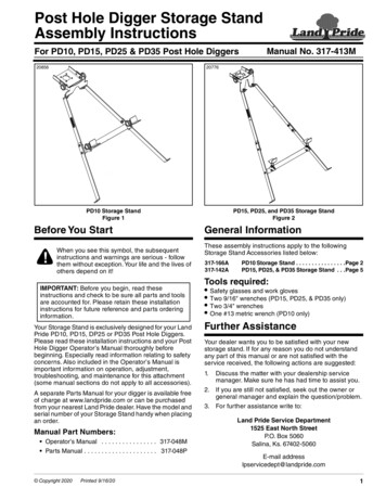 Post Hole Digger Storage Stand Assembly Instructions