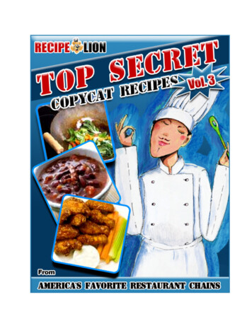 33 Secret Restaurant Copycat Recipes: Volume III