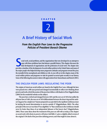 A Brief History Of Social Work - SAGE Publications Inc