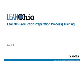 Lean 3P (Production Preparation Process) Training