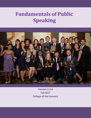 Fundamentals Of Public Speaking