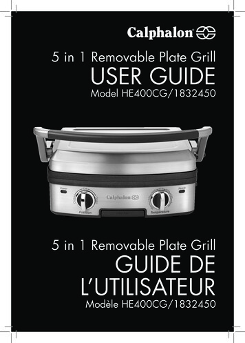 5 In 1 Removable Plate Grill USER GUIDE - Scene7