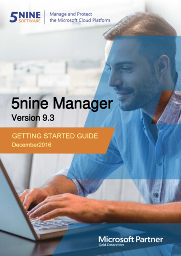 5nine Manager - Svzcloud.ru
