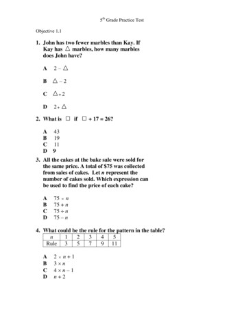 5th Grade Practice Test - Broken Arrow Public Schools