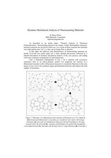 Dynamic Mechanical Analysis Of Thermosetting Materials