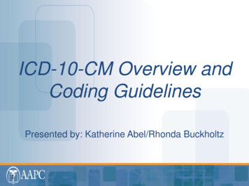 ICD-10-CM Overview And Coding Guidelines