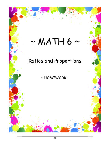6th Grade Math Ratios And Proportions Notes