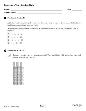 Benchmark Test : Grade 6 Math