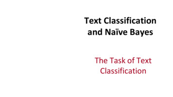 Text%Classification% And%Naïve%Bayes