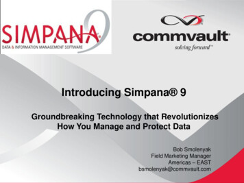 Introducing Simpana 9 - Na.eventscloud 
