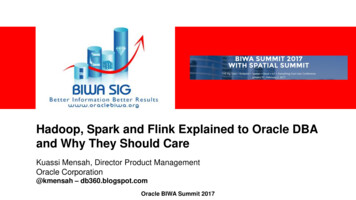 Hadoop, Spark And Flink Explained To Oracle DBA And Why They Should Care