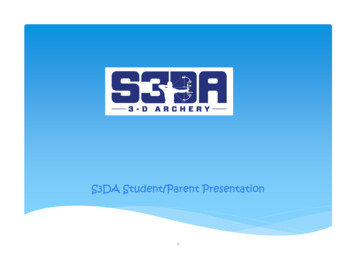 S3DA Student/Parent Presentation - Amazon S3