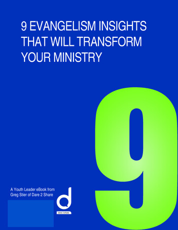 9 EVANGELISM INSIGHTS THAT WILL TRANSFORM YOUR 