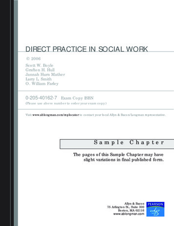 DIRECT PRACTICE IN SOCIAL WORK - Pearson
