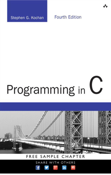 Programming In C - Pearsoncmg 