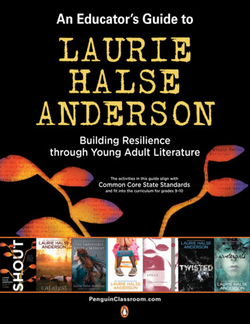 An Educator’s Guide To LAURIE HALSE ANDERSON