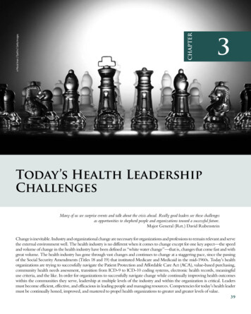 Today’s Health Leadership Challenges