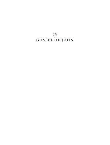 The GOSPEL OF JOHN - Westminster Bookstore