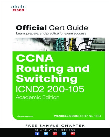 CCNA Routing And Switching ICND2 200-105 Official Cert .