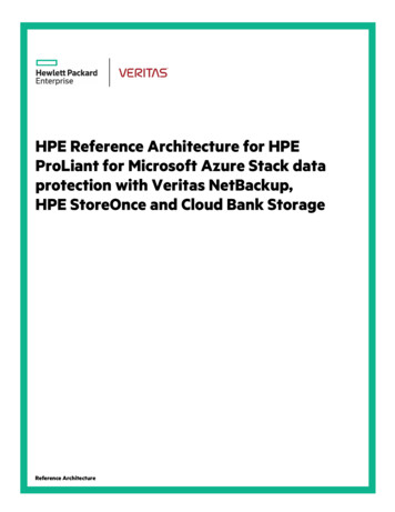 HPE Reference Architecture For HPE ProLiant For Microsoft .