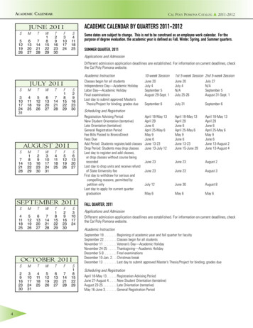 Academiccalendarbyquarters2011-2012 - Cpp